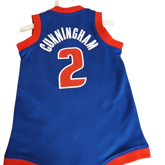 NBA Detroit Blue and Red Kids Bodysuit - Picture 2 of 2